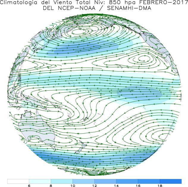 La Niña (Figura a), mientras que en el flanco occidental se observó una fuerte divergencia por un dipolo anticiclónico que contribuyó a la fuerte convección presente en esta región asociada a la zona