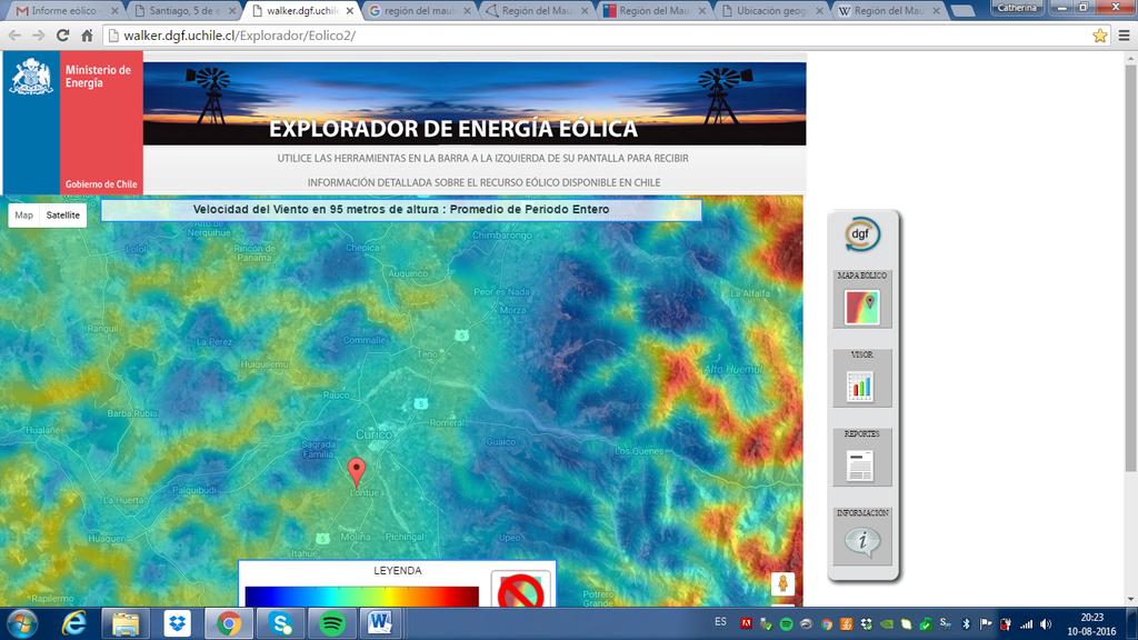 Caracterización de vientos y potencial eólico de zonas claves de la Región del Maule 2.