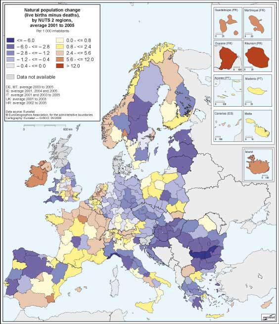El cambio demográfico en Gipuzkoa y en la Unión Europea La inmigración sostiene el crecimiento demográfico en Europa De los dos componentes del cambio demográfico, es decir el crecimiento vegetativo