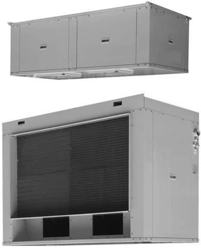 22 AUTÓNOMOS VERTCALES PARTDOS Serie ARTC V SPLT Gama de potencias de 22 a 84 kw Refrigerante ecológico R 410A. Sólo frío y bomba de calor. Compresor scroll. Válvula de expansión termostática.
