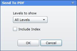 Envío de un organigrama para varios navegadores a PDF Si el administrador de organigramas ha habilitado esta opción, es posible imprimir el organigrama para varios navegadores/de Silverlight