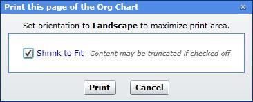 Impresión de un organigrama para varios navegadores publicado Si el administrador de organigramas ha habilitado esta opción, podrá imprimir su organigrama para varios navegadores/de Silverlight