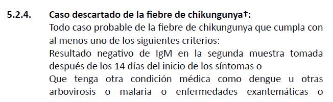 Definiciones de caso: fiebre de chikungunya enfermedad reumatológica.