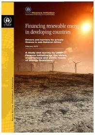 Grupo de Trabajo de Cambio Climático de UNEP FI 2) Reportes tales como: Financiación de la energía renovable en los países en desarrollo:
