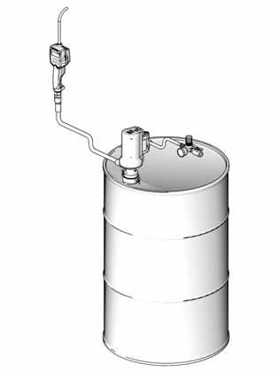 Los conjuntos de montaje en tambor incluyen una bomba universal y una válvula de suministro. Vea la página 6 para una lista completa de conjuntos y componentes asociados.