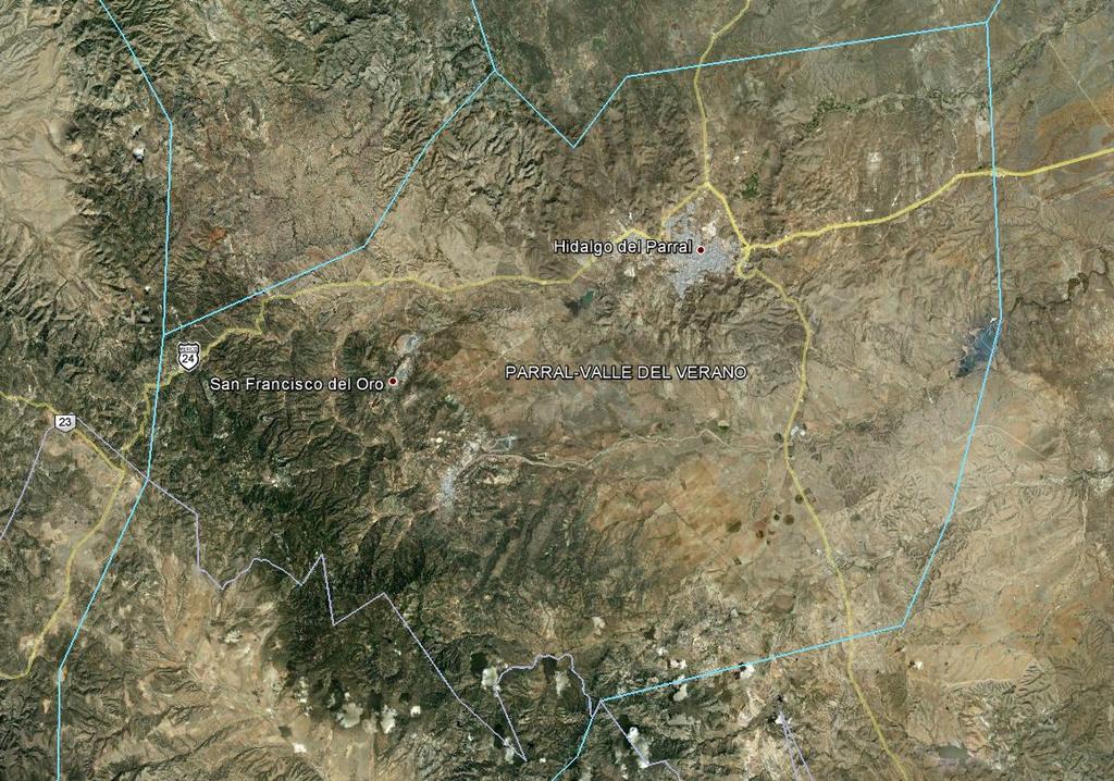 3.3. Hidrogeología La zona de estudio se localiza en la Región Hidrológico-Administrativa VI Río Bravo, en el acuífero 0834 Parral Valle de Verano (figura 3.
