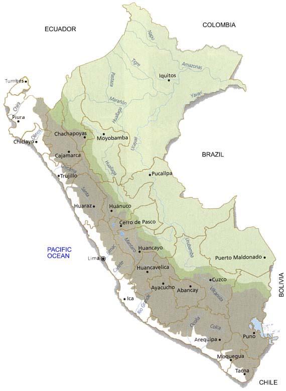 PERÚ: INCIDENCIA DE LA POBREZA EXTREMA POR REGIÓN NATURAL: 2004-2007 (%) 45 Costa Sierra Selva 40 35 30 33,2 25,0 34,1 25,5 33,4