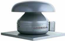 CA-ROOF Extractores centrífugos de tejado, para aspiración en chimeneas de viviendas Extractor centrífugo en línea, con sombrerete incorporado para realizar la extracción o impulsión de aire en