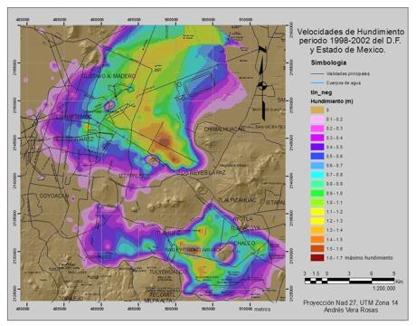Daños ocasionados por la sobre explotación en el Valle de México Agrietamientos y hundimientos del suelo Fallas de la