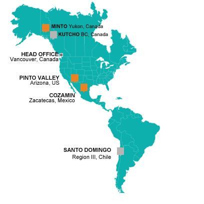 Los Dueños de Santo Domingo Minera Santo Domingo pertenece a la sociedad formada por Capstone con un 70% y Kores con el 30% restante. Capstone Mining Corp.