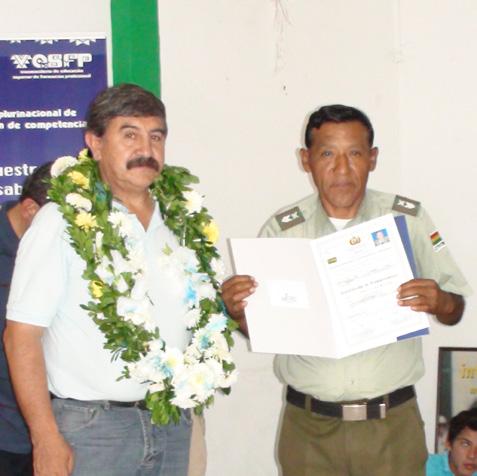 Certificación de Competencias (SPCC), institución pública que tiene el objetivo de reconocer formalmente, a nombre del Estado Plurinacional de Bolivia, las competencias laborales de las y