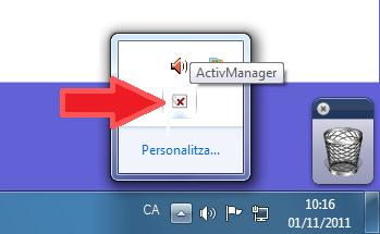 Accediu a la part inferior de la dreta de la barra de tasques de Windows, trobareu una icona de Promethean.