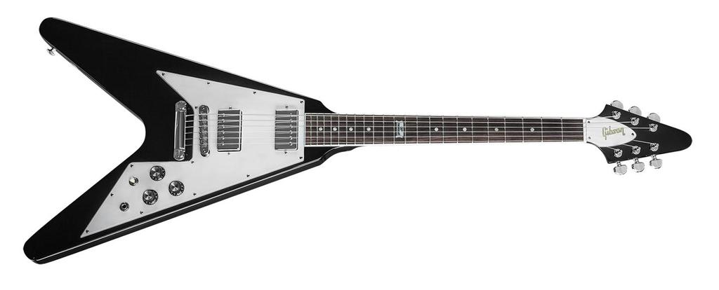 5. Gibson Flying V La Gibson Flying V es una guitarra eléctrica popular. Sacada al mercado en 1958 por Gibson, su principal característica es su diseño en forma de flecha.