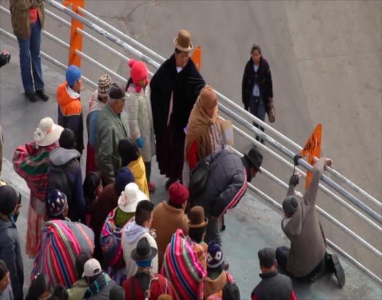 cadena, en la ciudad de La Paz y El Alto cuyo objetivo fue sensibilizar a la población sobre la