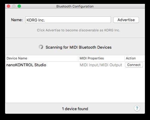 En el caso de OS X Yosemite Inicie Applications - Utilities - Audio MIDI Settings, y desde MIDI, elija Window - Show MIDI Studio para abrir la ventana del estudio MIDI.