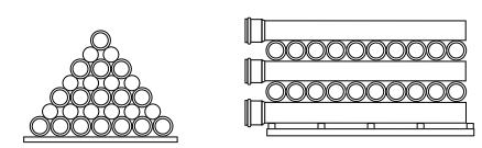 Almacenamiento: Por regla general la tubería debe ser almacenada por diámetro, de tal forma que toda la longitud de ésta este soportada a nivel, alternándose las campanas y las espigas, estando las