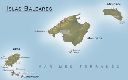 1. CARACTERES GENERALES b) Características del relieve insular Islas Baleares.