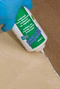 Ultrabond ECO 2085 está formulado especialmente para sellar costuras, pegar y reparar alfombras. Es resistente al agua, seca rápido, es flexible y no es inflamable.