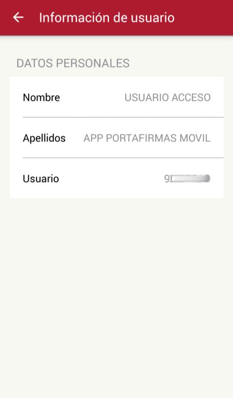 actual del cliente móvil para Android de la aplicación Portafirmas instalada (Ilustración 46).