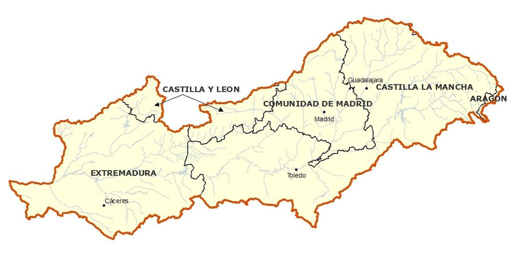 Parte española de la Demarcación Hidrográfica del Tajo