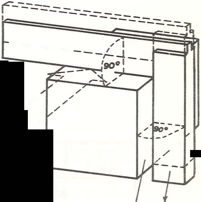 En mediciones con escuadras fijas hay que aplicarlas en la pieza de trabajo de modo que ambos lados se encuentren en posici6n vertical con relación a las superficies de la pieza de trabajo, sirve el