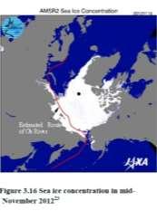 Escasos puertos en la costa ártica Inexistencia de actividad de producción y consumo Moderado potencial para el transporte de contenedores Fuente: Effects of the Artic Sea Routes.