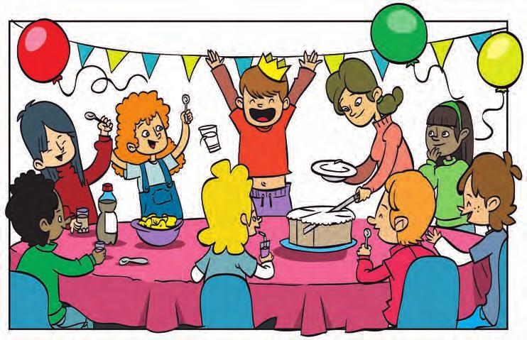 LA FRACCIÓN Y SUS TÉRMINOS Jesús quiere celebrar su cumpleaños con sus amigos. Su madre ha dividido la tarta para que cada uno coma un trozo igual.