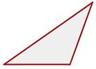 Triángulo obtusángulo Un ángulo obtuso.