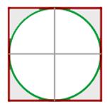 16Calcula el área de la parte sombreada, si el radio del círculo mayor mide 6 cm y el radio de los círculos