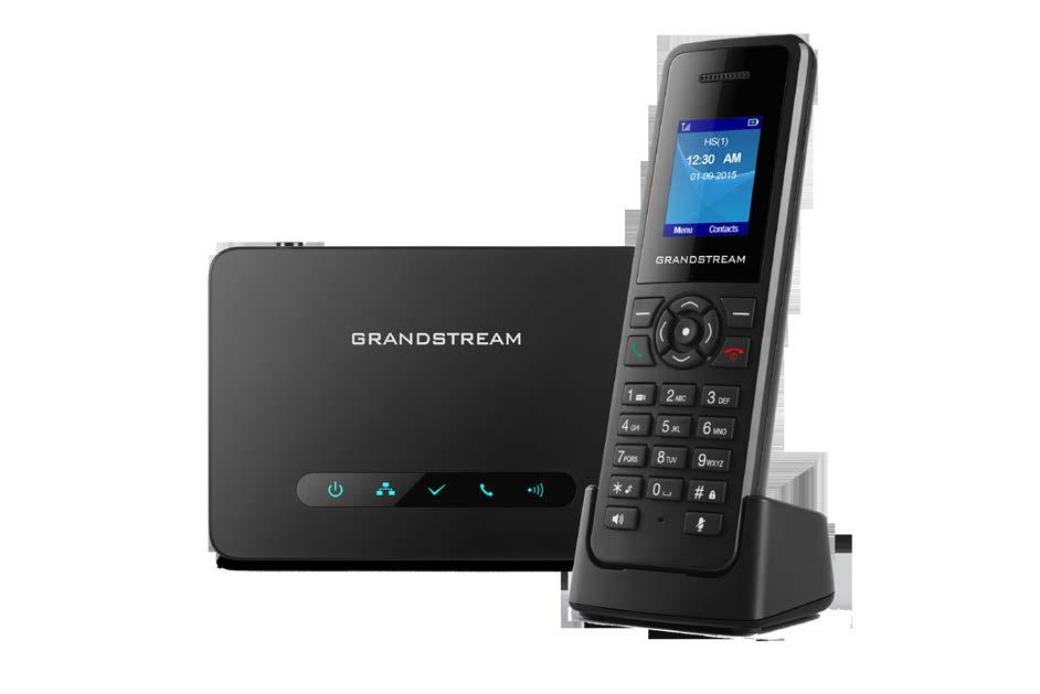 DP750 & DP720 Teléfono DECT IP Hasta 10 cuentas SIP por sistema, hasta 5 teléfonos DP720 por base Calidad de Audio Full HD Alcance de 300m en exteriores y 50m en