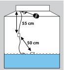 D. Fije el contrapeso del Electro nivel a 50 cm del flotador del mismo y ajuste la altura del contrapeso a 55 cm de la boca del Tinaco, para mayor información lea el instructivo del Electro nivel. 2.