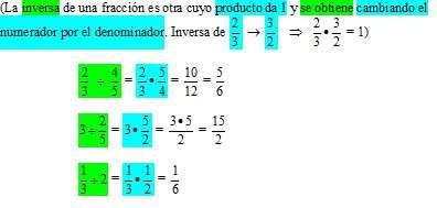 Producto de fracciones: Es otra fracción cuyo numerador es el producto de los numeradores y cuyo denominador es el producto de los denominadores.