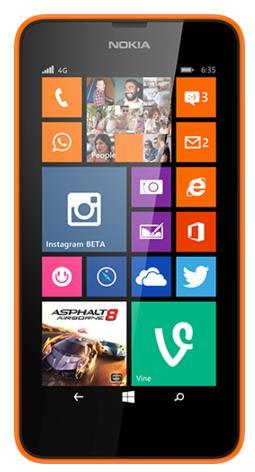 NOKIA Lumia 635 PANTALLA 5,5 pulgadas CAMARA 5 Mpx PROCESADOR 4 núcleos a 1,2 Ghz MEMORIA RAM 512 Mb