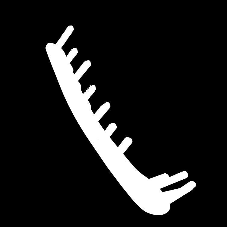 Diseño de las placas de osteosíntesis Placa para olécranon Grupo de tornillos proximal Las puntas permiten asentar la placa sobre el tendón del tríceps Tornillo puntal