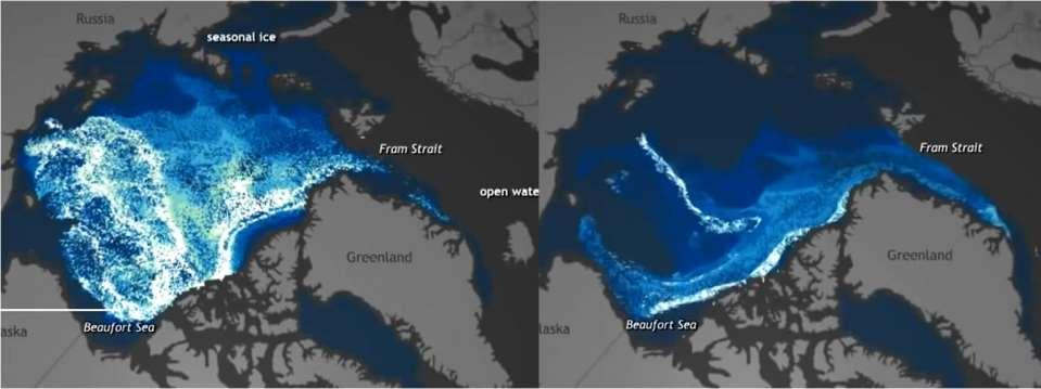 Aproximación al Cambio Climático 25 años de deshielo del Ártico en 1 minuto 1987