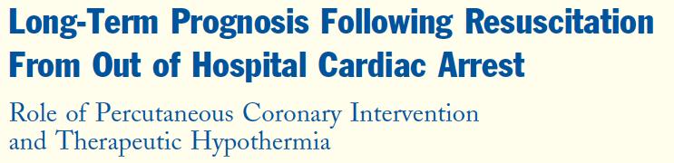 Parada Cardiaca JACC 2012 Coronariografia urgente en pacientes con parada cardiaca reanimada y ECG con datos de IAMCEST (IB).