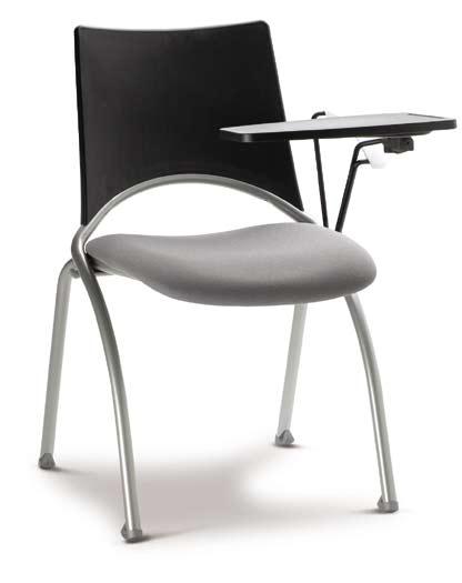 Wap Las sillas WAP pueden equiparse, en opción, con pala escritorio anti-pánico en polipropileno negro, o con pala autobloqueo especial para PC portátil en