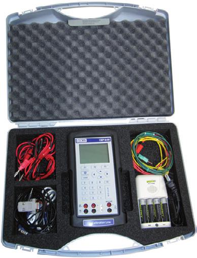 Volumen de suministro Calibrador portátil multifuncional modelo CEP6000 Manual de instrucciones Cable de prueba, tres pares de cable (rojo/negro) Certificado de calibración 3.