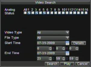 De click en el botón Apply para guardar. Para reproducir el video desde la vista en vivo: Usando el mouse: Playback (Reproducción) Reproducción por búsqueda 1.