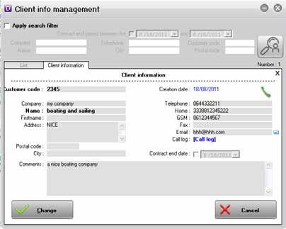 Modo integrado La aplicación Asistente de Agente incluye una aplicación de gestión de contactos integrada en el paquete. Se trata de una base de datos de Microsoft Access.