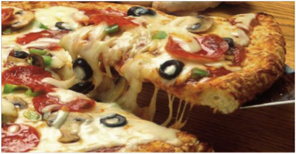 LA PIZZERÍA Nuestra pandilla suele ir a cenar a la pizzería Pizza con garbo. Allí todas las pizzas las dan partidas en ocho porciones iguales.