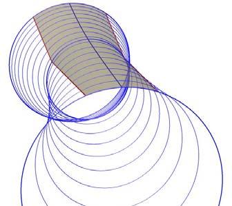 Análisis Control gráfico de formas y superficies de transición La marquesina de Zarzuela (31) que, después de todo el proceso del proyecto, acaba siendo la forma definida por el movimiento de un arco