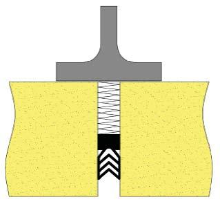 El perfil exterior protege la junta lateral del panel, protegiéndose mediante junta