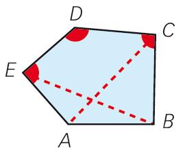 diagonales ángulos interiores diagonales b) d) diagonal