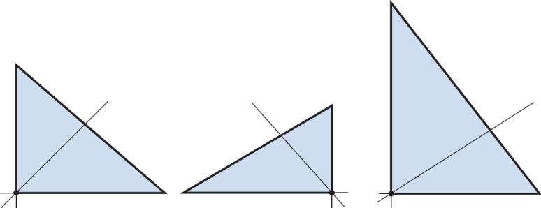 En los triángulos rectángulos el ortocentro coincide con el vértice opuesto a la hipotenusa.