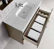 Más espacio en tu baño Los muebles disponen de cajones sin recorte para el sifón, por