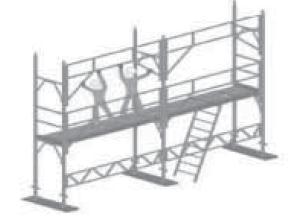 1. Descripción: Un andamio es cualquier estructura elevada o suspendida para soportar hombres, materiales y herramientas sobre una plataforma de trabajo. NTC 1641 Definición de Terminos, Andamios.