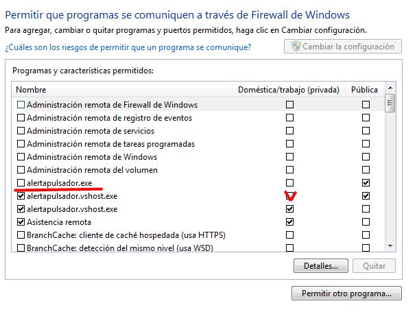 El cortafuego de Windows no solo bloquea/permite las conexiones externas (Internet) sino también las internas (LAN