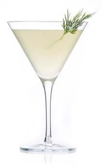 Fusión Martini* 2 partes Gin o vodka +1 parte Jugo de limón + 1 parte almíbar simple + 2 láminas Jengibre fresco + 2 partes pepino fresco. Preparación: Enfriar la copa.