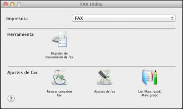 Cómo configurar listas de marcado rápido/marcado de grupos con la utilidad FAX Utility - Mac OS X Puede configurar sus listas de marcado rápido y de marcado de grupos con la utilidad FAX Utility.
